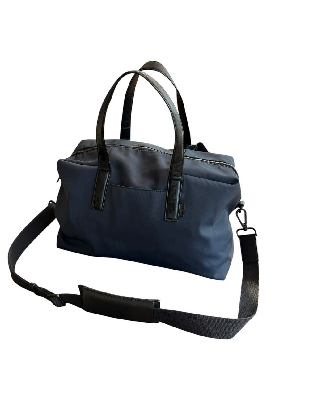 Away Travel The Everywhere Shoulder Bag Navy Blue Black Trim EUC